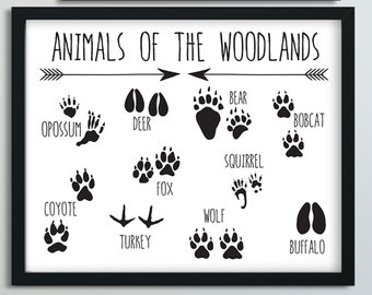 Animal footprints Etsy graphic about Printable Animal Footprints named Animal footprints Etsy